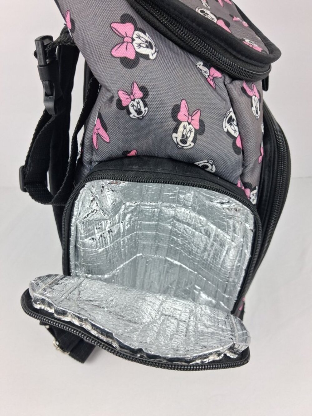 Disney Baby Minnie Mouse Backpack Diaper Bag With Pink Bow Print Multi-Pockets - Picture 8 of 16